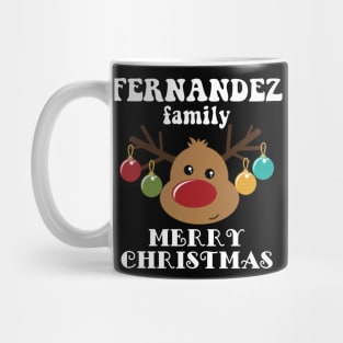 Family Christmas - Merry Christmas FERNANDEZ family, Family Christmas Reindeer T-shirt, Pjama T-shirt Mug